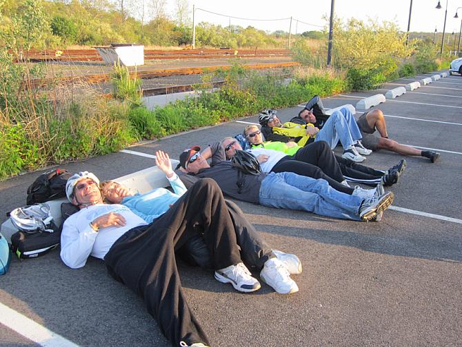 Waiting for the train